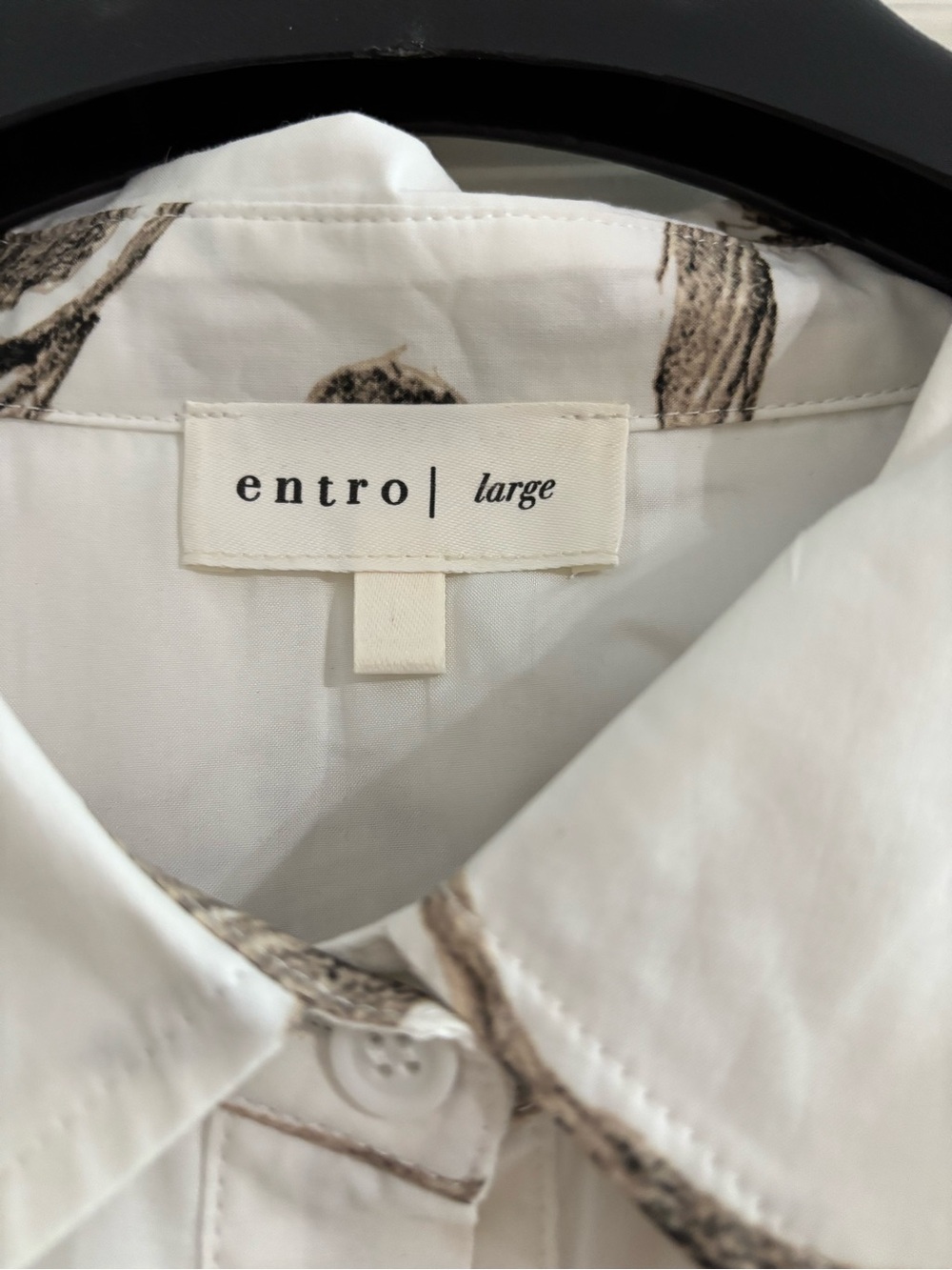 entro White Midi Shirt Dress with Brown Floral Print - Picture 2 of 10